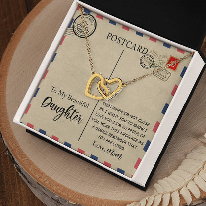My Beautiful Daughter| You Are Loved - Interlocking Hearts Necklace